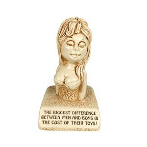 Vintage 1978 Paula's Figurine Busty Woman Novelty Humor Decor Sillisculpt USA